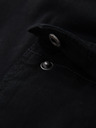 Ombre Clothing Pánské bavlněné šortky s elastickým pasem - černé