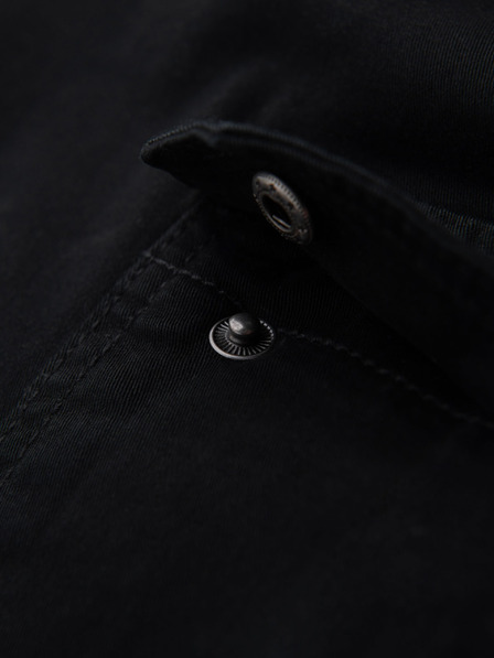 Ombre Clothing Pánské bavlněné šortky s elastickým pasem - černé