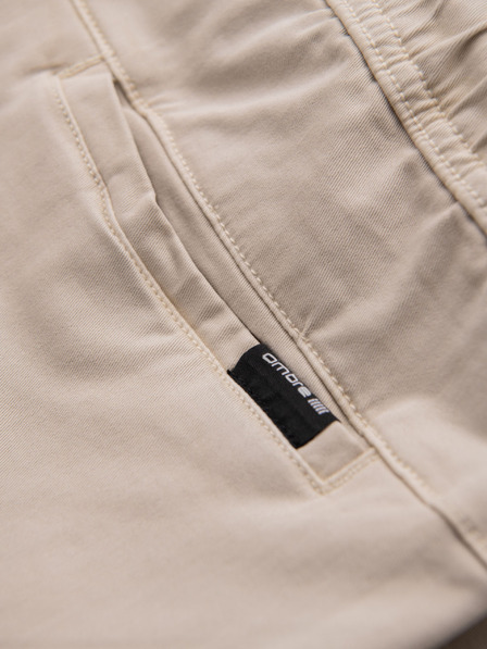 Ombre Clothing Pánské šortky volného střihu s cargo kapsami - krémové