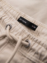 Ombre Clothing Pánské šortky volného střihu s cargo kapsami - krémové
