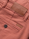Ombre Clothing Pánské džínové šortky s ohrnutou nohavicí - korálová