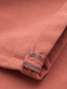 Ombre Clothing Pánské džínové šortky s ohrnutou nohavicí - korálová
