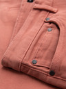 Ombre Clothing Pánské džínové šortky s ohrnutou nohavicí - korálová