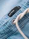 Ombre Clothing Pánské šortky s elastickým pasem a pracím efektem - světle modré