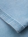 Ombre Clothing Pánské šortky s elastickým pasem a pracím efektem - světle modré