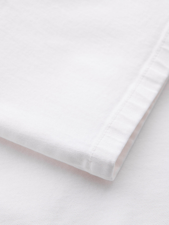 Ombre Clothing Pánské džínové šortky klasického střihu - bílé