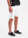 Ombre Clothing Pánské džínové šortky klasického střihu - bílé