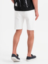 Ombre Clothing Pánské džínové šortky klasického střihu - bílé