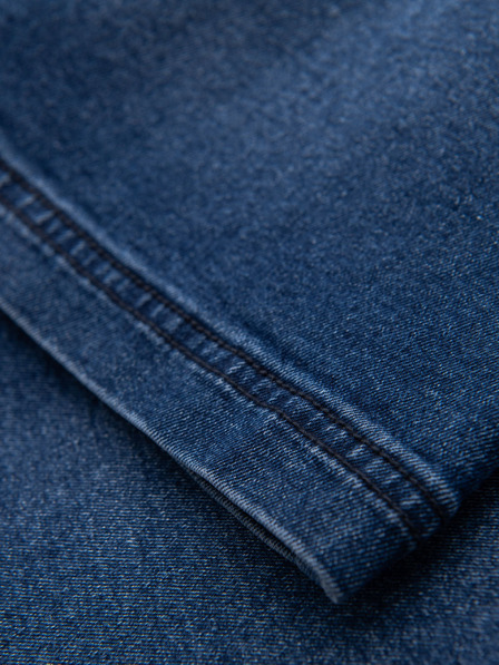 Ombre Clothing Pánské šortky s elastickým pasem a pracím efektem - modré