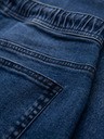 Ombre Clothing Pánské šortky s elastickým pasem a pracím efektem - modré