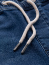 Ombre Clothing Pánské šortky s elastickým pasem a pracím efektem - modré