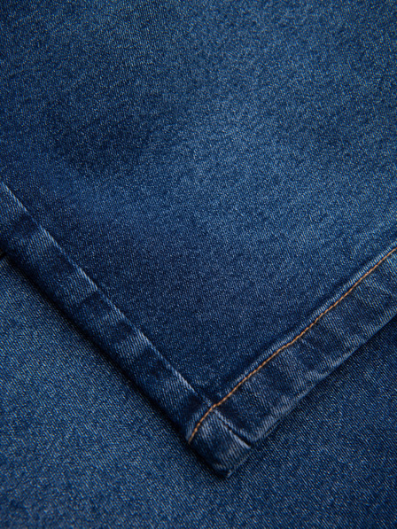 Ombre Clothing Pánské džínové šortky klasického střihu - tmavě modré