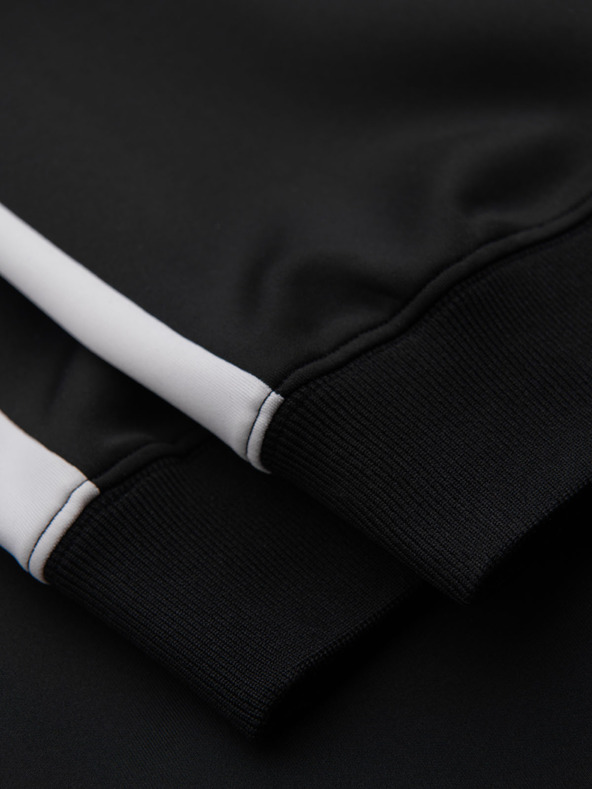 Ombre Clothing Pánské tepláky s kontrastním lemováním - černé