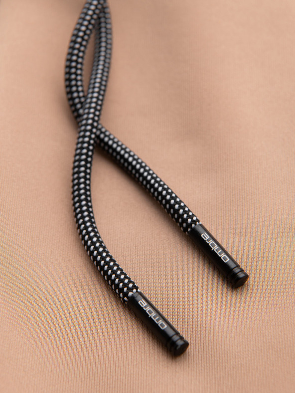 Ombre Clothing Pánské tepláky joggers s kontrastními pruhy - béžové