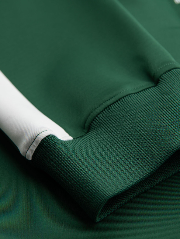 Ombre Clothing Pánské tepláky s kontrastním lemováním - tmavě zelené