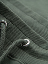 Ombre Clothing Pánské tepláky s lemováním a žebrovanými nohavicemi - olivové
