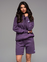Ombre Clothing Unisex mikina s kapsami a kapucí - fialová
