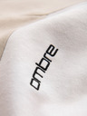 Ombre Clothing Pánská bavlněná mikina s kapucí s kontrastními prvky - béžová
