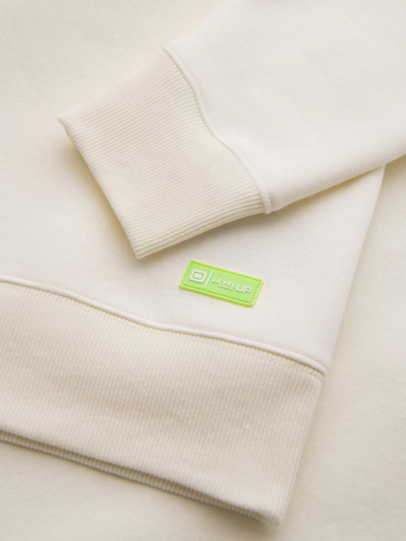 Ombre Clothing Klasická unisex mikina s kulatým výstřihem - krémová