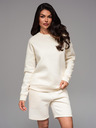 Ombre Clothing Klasická unisex mikina s kulatým výstřihem - krémová