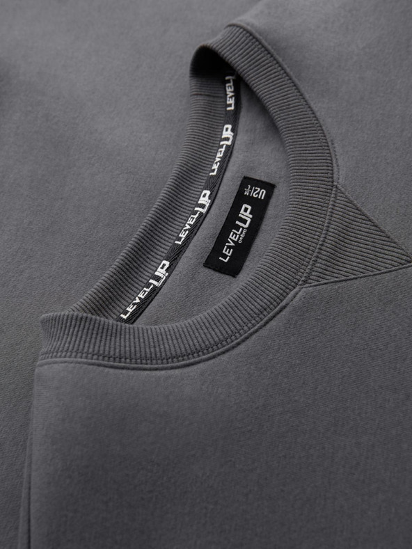 Ombre Clothing Unisex klasická mikina s kulatým výstřihem - šedá