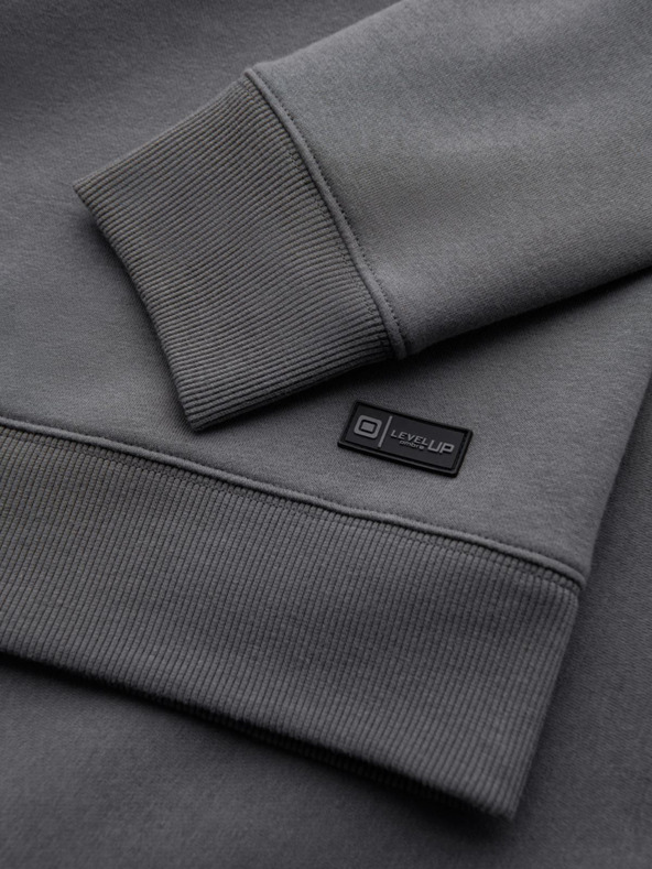 Ombre Clothing Unisex klasická mikina s kulatým výstřihem - šedá