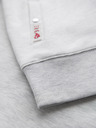 Ombre Clothing Pánská mikina s vysokým límcem a pruhy - šedá melanž