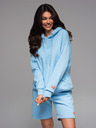 Ombre Clothing Unisex mikina s kapucí a kapsami - modrá