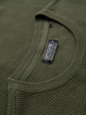 Ombre Clothing Khaki bavlněné tričko s jemnou texturou