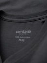 Ombre Clothing Pánské klasické bavlněné tričko BASIC s výstřihem do V - grafitová