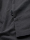 Ombre Clothing Pánské klasické bavlněné tričko BASIC s výstřihem do V - grafitová