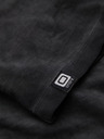 Ombre Clothing Pánské bavlněné tričko s výstřihem do V a sepraným efektem - černé