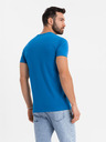 Ombre Clothing Pánské klasické bavlněné tričko BASIC - pískové
