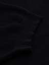 Ombre Clothing Pánské bavlněné polo tričko ze strukturovaného úpletu - černé