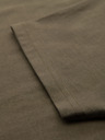 Ombre Clothing Pánské klasické bavlněné tričko BASIC s výstřihem do V - tmavě olivově zelené