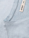 Ombre Clothing Pánské bavlněné tričko s výstřihem do V a sepraným efektem - šedé