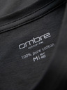 Ombre Clothing Pánské klasické bavlněné tričko BASIC -šedé