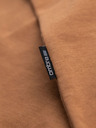 Ombre Clothing Pánské klasické bavlněné tričko BASIC s výstřihem do V - hnědé