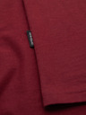 Ombre Clothing Pánské klasické bavlněné tričko BASIC - bordó