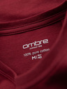 Ombre Clothing Pánské klasické bavlněné tričko BASIC - bordó