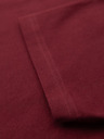 Ombre Clothing Bavlněné klasické pánské tričko BASIC s výstřihem do V - bordó