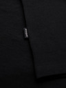 Ombre Clothing Pánské klasické bavlněné tričko BASIC s výstřihem - černé