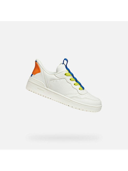 Geox Bílé chlapecké tenisky Geox Washiba Fast In