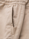 Ombre Clothing Pánské bavlněné cargo šortky s elastickým pasem - béžové