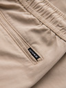 Ombre Clothing Pánské bavlněné cargo šortky s elastickým pasem - béžové