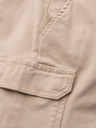 Ombre Clothing Pánské bavlněné cargo šortky s elastickým pasem - béžové