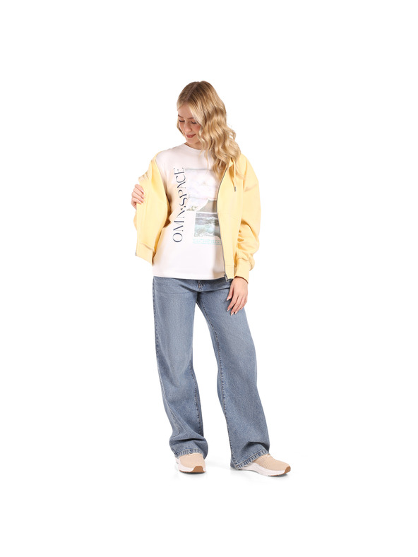 NAX Dámská bavlněná mikina nax NAX OLOSA apricot gelato