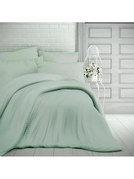 Kvalitex Francouzské saténové prodloužené povlečení s proužkem 1+2, 240x220, 70x90cm OLIVOVÉ