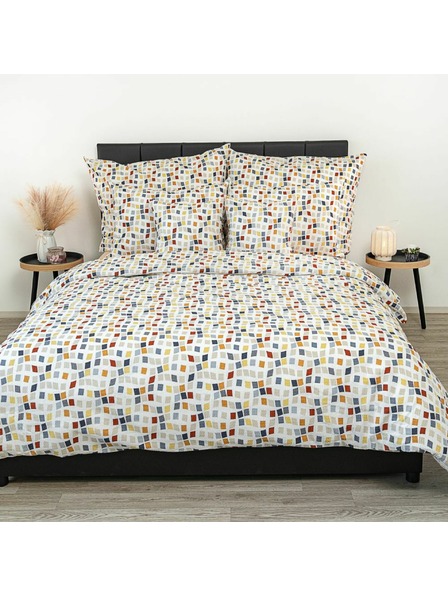 Kvalitex Francouzské prodloužené krepové povlečení 240x220, 70x90cm Mozaika