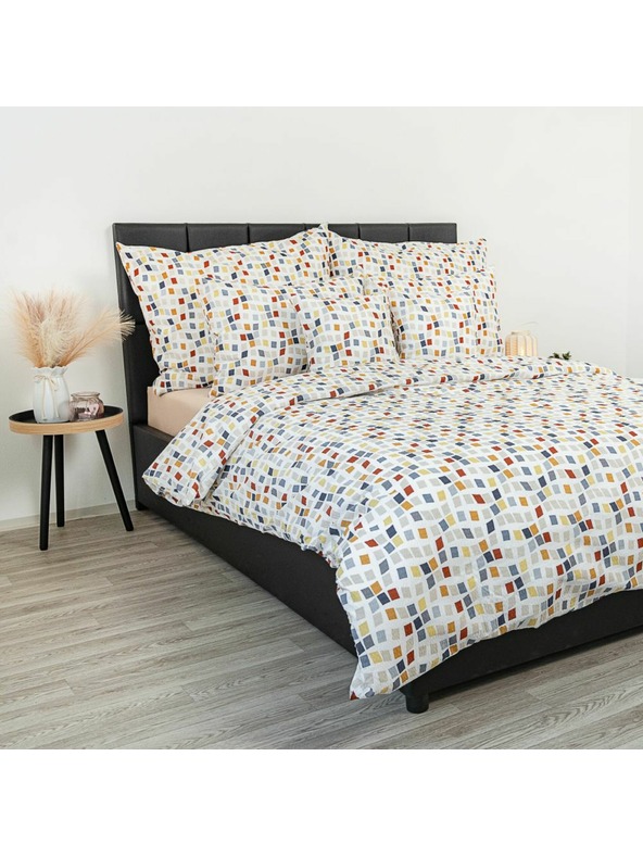 Kvalitex Francouzské prodloužené krepové povlečení 240x220, 70x90cm Mozaika